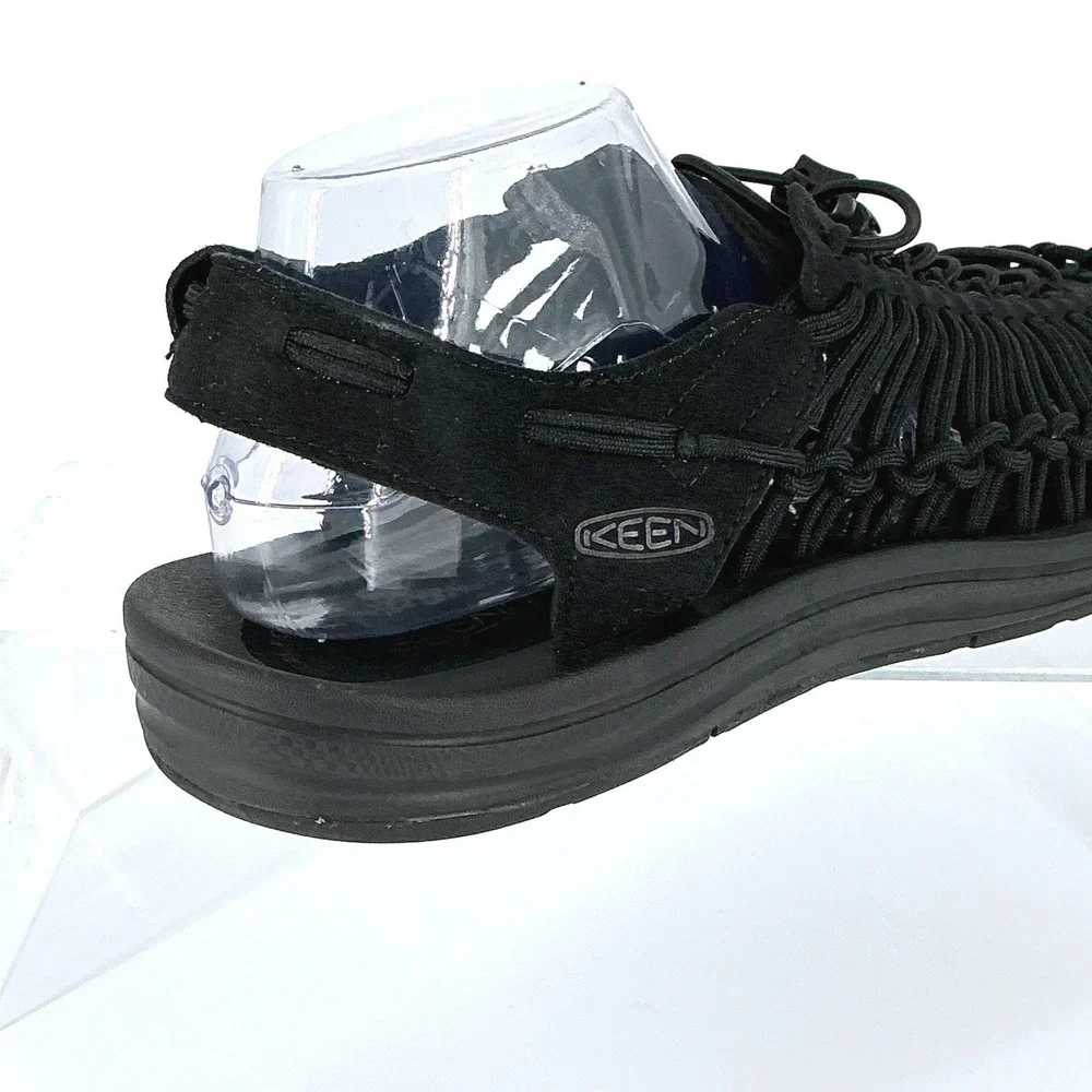 Keen Mens Size 13 Uneek Sandals Black Braided Cord‎ Hybrid Outdoor Shoes 1014097
